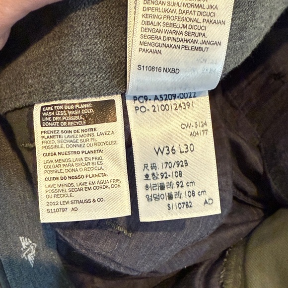 Men's Dockers Olive Green Pants 36x30 - Picture 3 of 3